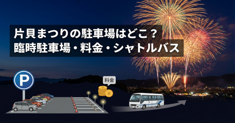 片貝まつりの駐車場