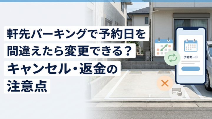 軒先パーキングで予約日を間違えたら
