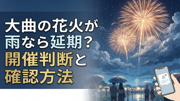 大曲の花火雨なら延期